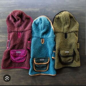 Wilderdog Sherpa Hooded Fleece Dog Jacket Maroon Magenta Large